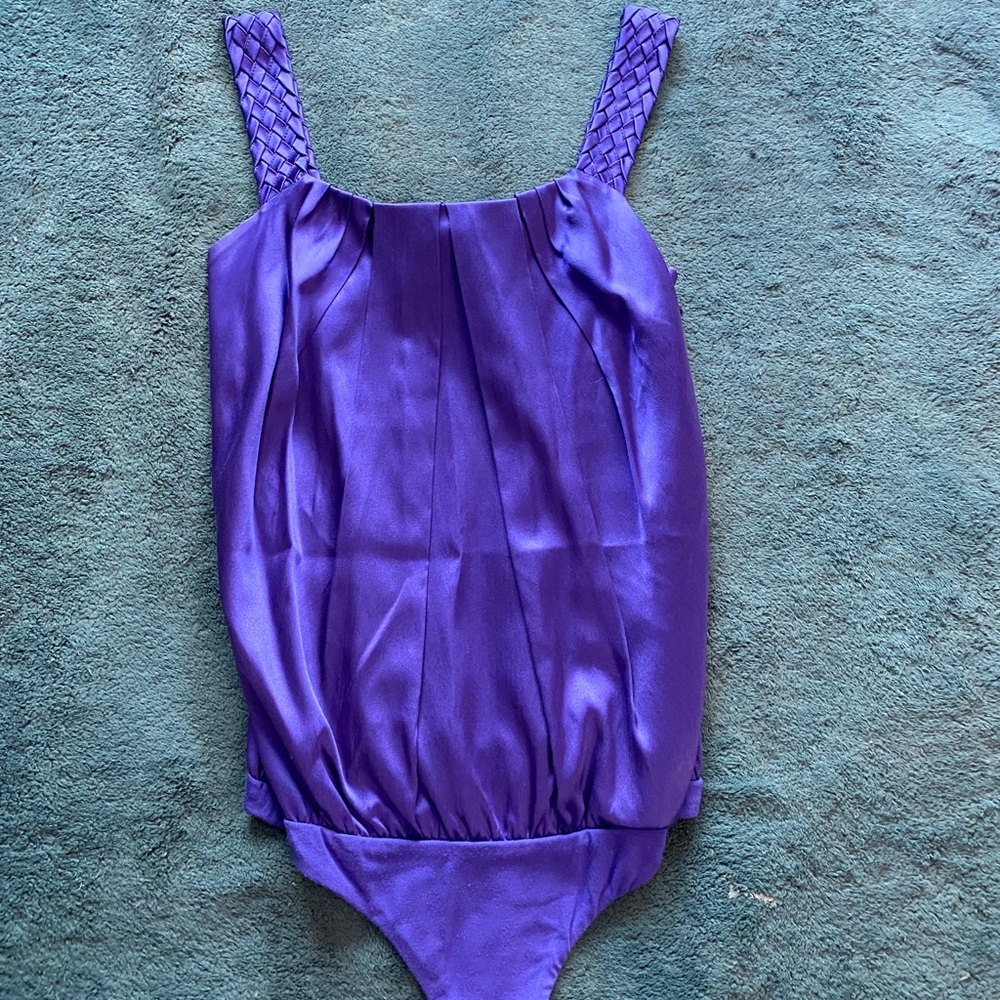 Marciano purple leotard tank top